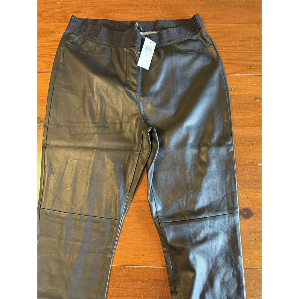 Ann Taylor | Faux Leather Leggings | Black | Size 8 | NWT